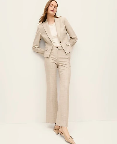 Ann Taylor The Jayne Trouser Glen Check Neutral Women's