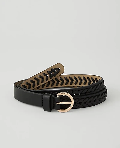 Ann Taylor Woven Leather Belt Women's
