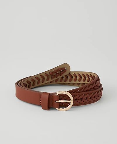 Ann Taylor Woven Leather Belt Women's