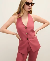 Ann Taylor The Halter Vest Rose Clay Women's