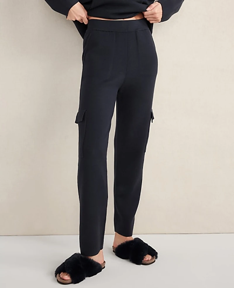 Ann Taylor Haven Well Within Viscose Blend Cargo Pants Nightfall Navy Women's