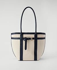 Ann Taylor Belted Canvas Tote Women's