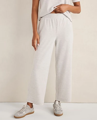 Ann Taylor Haven Well Within Cozy Knit Cropped Pants Light Grey Heather Women's