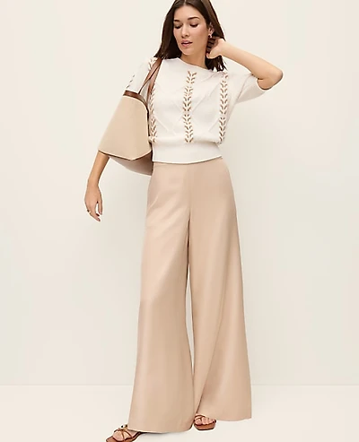 Ann Taylor The Petite Easy Wide-Leg Pant Women's