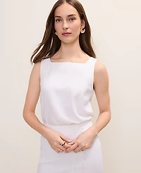 Ann Taylor Linen Blend Tank Top Women's