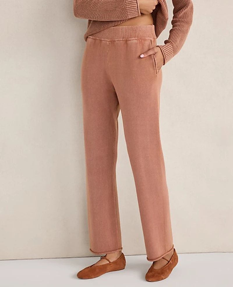 Ann Taylor Haven Well Within Cotton Kick Flare Pants Smokey Rose Women's
