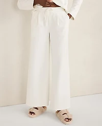 Ann Taylor Haven Well Within Soft-Brushed Fleece Wide Leg Pants Women's