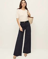 Ann Taylor The Petite Modern Wide-Leg Pant Night Sky Women's