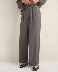 Ann Taylor Haven Well Within Washed Pleated Straight Leg Pants Rainwash Blue Women's