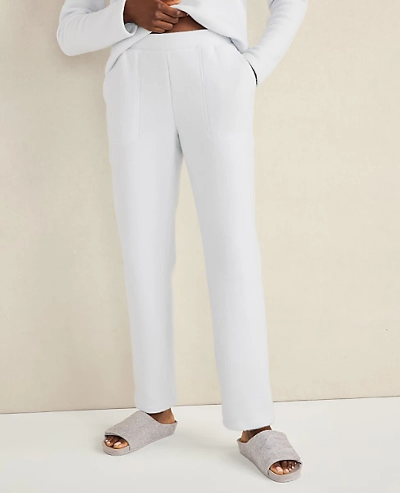Ann Taylor Haven Well Within Comfort Fleece Tapered Pants Glacier Freeze Women's