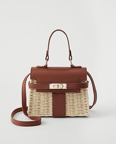 Ann Taylor Rattan Crossbody Smoked Paprika Women's