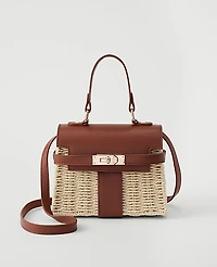 Ann Taylor Rattan Crossbody Smoked Paprika Women's