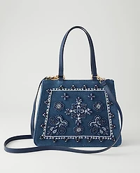 Ann Taylor Beaded Crossbody Bag Night Sky Women's
