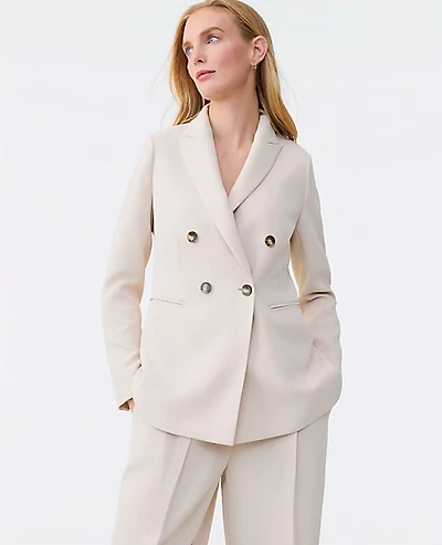 Ann Taylor The Petite Tailored Blazer Textured Crepe Sail Cloth Women's