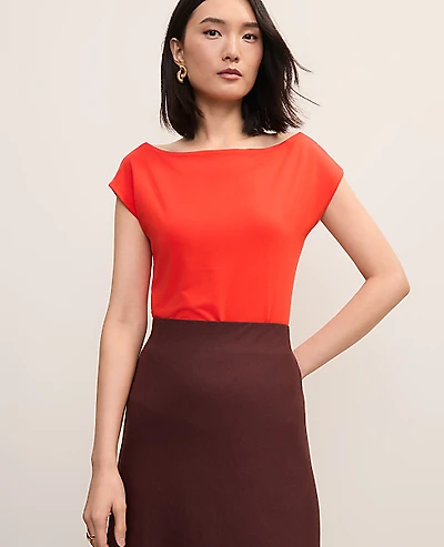 Ann Taylor Petite Boatneck Top Women's