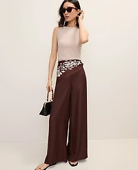 Ann Taylor The Petite Statement Palazzo Pant Rich Walnut Women's