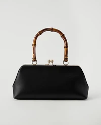 Ann Taylor Bamboo Top Handle Bag Black Women's