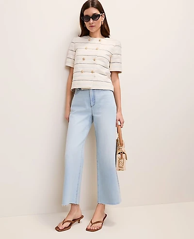 Ann Taylor The Wide-Leg Crop Jean Lunar Wash Women's