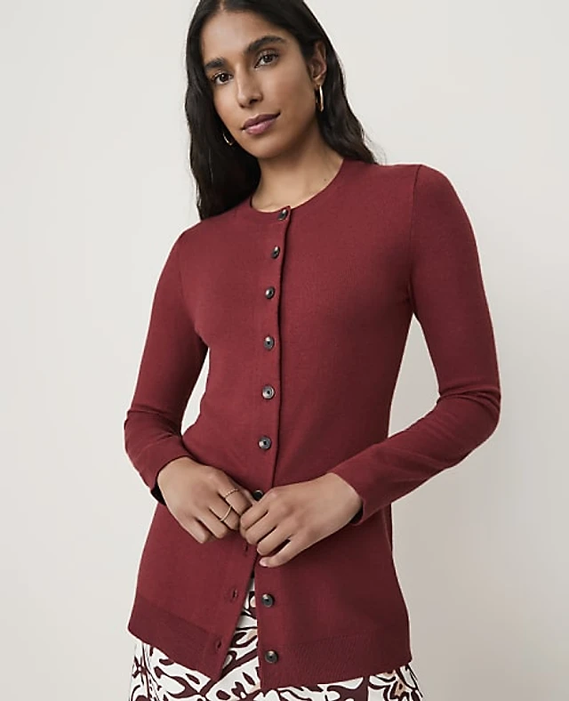 Ann Taylor Longline Cardigan Women's