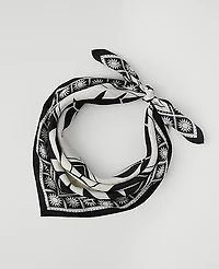 Ann Taylor Sun Print Silk Scarf Black Women's