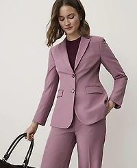 Ann Taylor The Greenwich Blazer Bi-Stretch Stormy Mauve Women's
