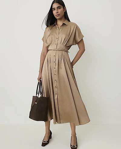 Ann Taylor Collared Midi Shirtdress Women's