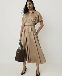 Ann Taylor Collared Midi Shirtdress Women's