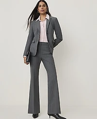 Ann Taylor The Pinstripe High Rise Trouser Bi-Stretch Dark Neutral Women's