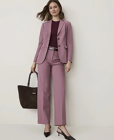 Ann Taylor The High Rise Straight Pant Bi-Stretch Stormy Mauve Women's