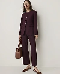 Ann Taylor The Flare Ankle Pant Classic Burgundy Women's