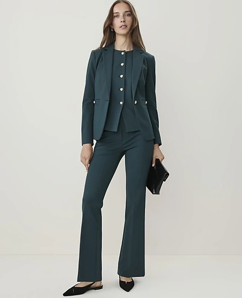 Ann Taylor The Skinny Flare Pant in Ponte Size 8 Ponderosa Pine Women's