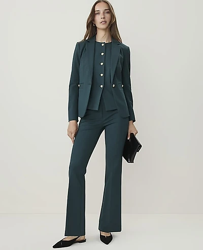 Ann Taylor The Skinny Flare Pant in Ponte Size 8 Ponderosa Pine Women's