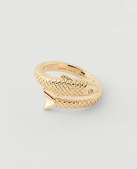 Ann Taylor Sardine Wrap Ring Goldtone Women's