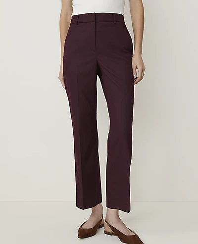 Ann Taylor The Flare Ankle Pant — Curvy Fit Classic Burgundy Women's