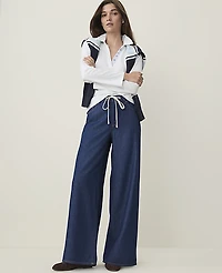 Ann Taylor Weekend Palazzo Jean Classic Rinse Wash Women's