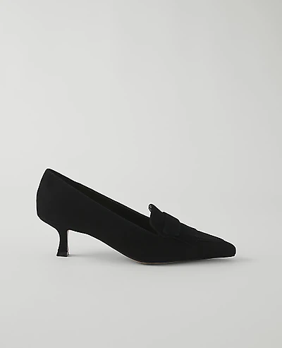 Ann Taylor Suede Tapered Heel Kiltie Pump Women's
