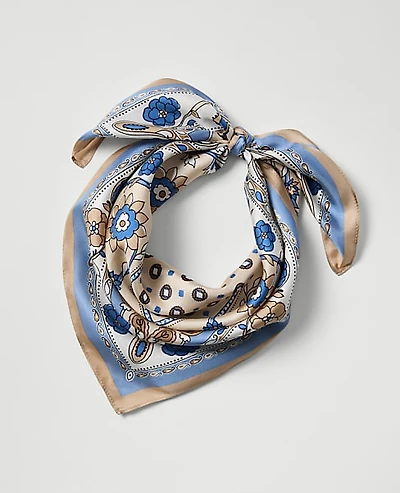 Ann Taylor Weekend Paisley Silk Scarf Sail Cloth Women's