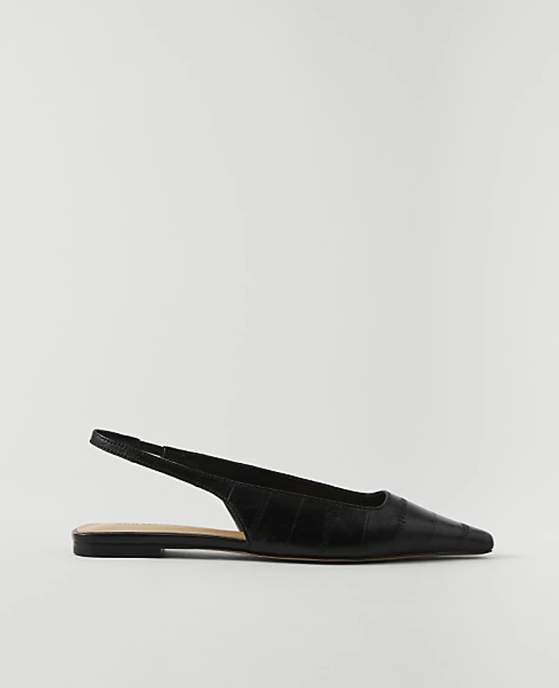 Ann Taylor Leather Slingback Flat Women's