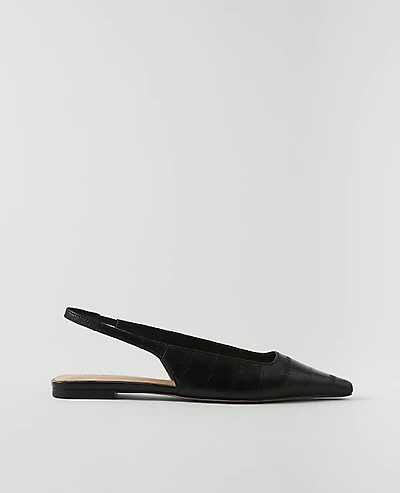 Ann Taylor Leather Slingback Flat Women's
