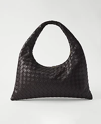 Ann Taylor Woven Shoulder Bag Pure Chocolate Women's