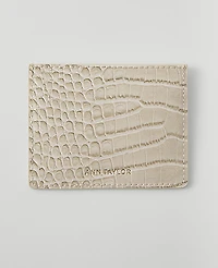 Ann Taylor Weekend Croco Card Case Women's