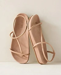 Ann Taylor Haven Well Within Strappy Leather Molded Sandals Almond Butter Women's