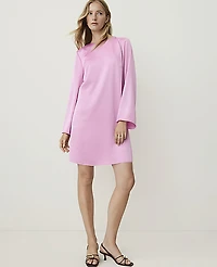 Ann Taylor Petite Crew Neck Mini Shift Dress Pink Lilac Women's