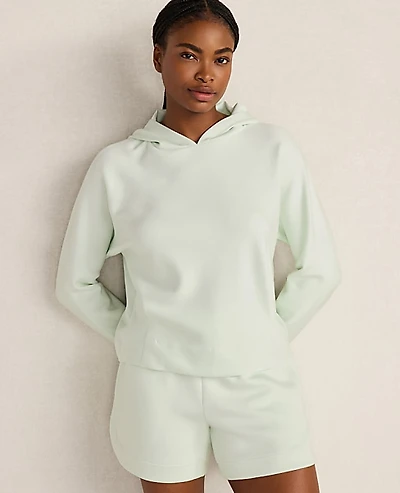 Ann Taylor Haven Well Within Soft Knit Pleated Hoodie Trellis Women's
