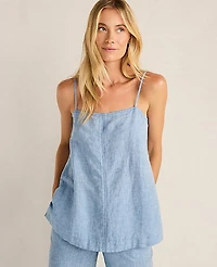 Ann Taylor Haven Well Within Linen Center-Seam Cami Top Azure Blue Women's