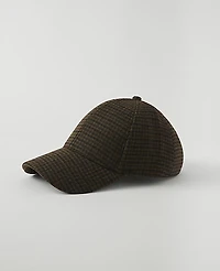 Ann Taylor Weekend Plaid Baseball Cap French Mocha Women's