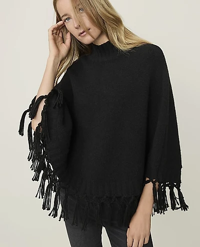 Ann Taylor Weekend Fringe Poncho Women's