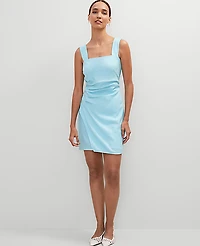 Ann Taylor Square Neck Sheath Dress Gulf Stream Blue Women's