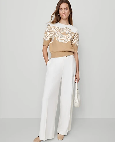 Ann Taylor The Modern Wide-Leg Trouser Winter White Women's