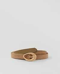 Ann Taylor Suede Textured Buckle Belt Size XL Light Sand Women's
